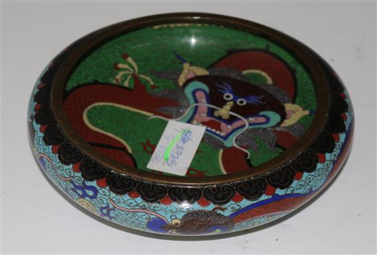A Chinese cloisonne enamel bowl